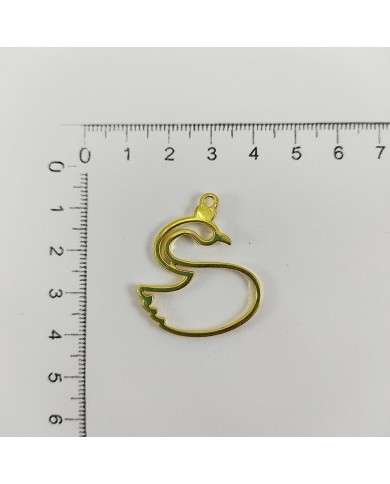 Kuğu Model Reçine Metal Kolye Ucu