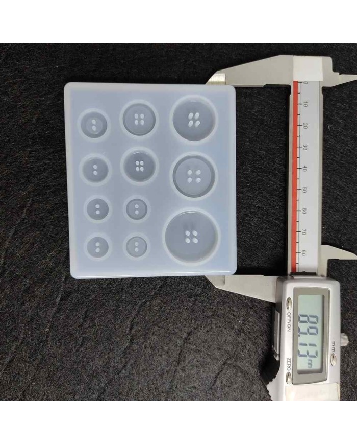 Reçine Epoksi, Sabun ve Beton Düğme Silikon Kalıbı -Kod:109