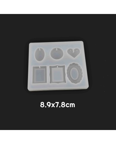 Reçine Epoksi Kalıbı - 6'li Kolye -Kod:971