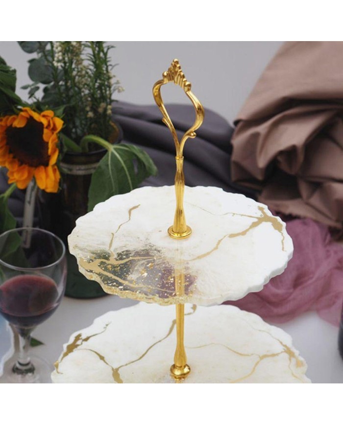 Yuvarlak Kek stand seti - Reçine Epoksi ve Beton Silikon Kalıp -Kod:209