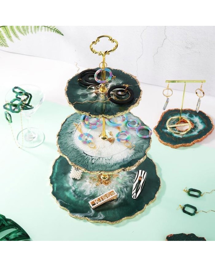 Yuvarlak Kek stand seti - Reçine Epoksi ve Beton Silikon Kalıp -Kod:209