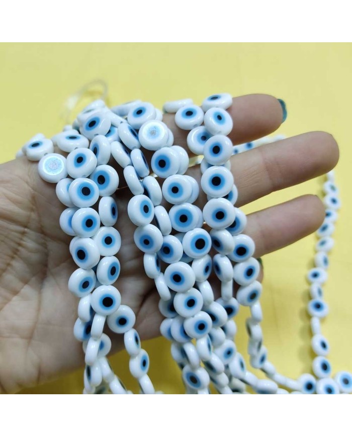 Cam Nazar Boncuk 10 mm Beyaz