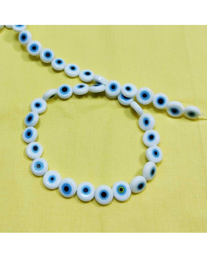 Cam Nazar Boncuk 10 mm Beyaz