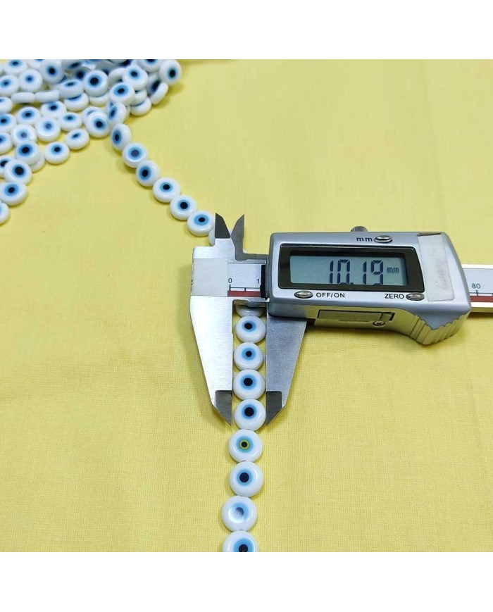 Cam Nazar Boncuk 10 mm Beyaz