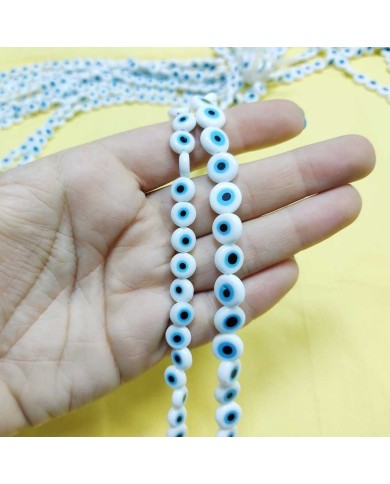 Cam Nazar Boncuk 8 mm Beyaz