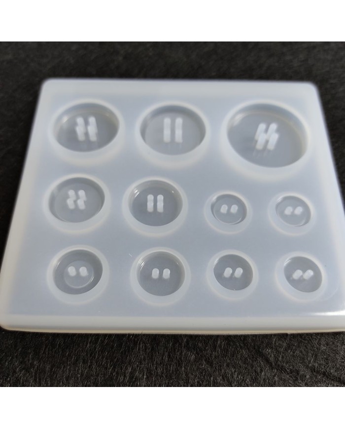Reçine Epoksi, Sabun ve Beton Düğme Silikon Kalıbı -Kod:109