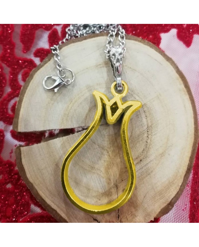 Lale Model Tek Kulplu Reçine Metal Kolye Ucu Renk Seçmeli