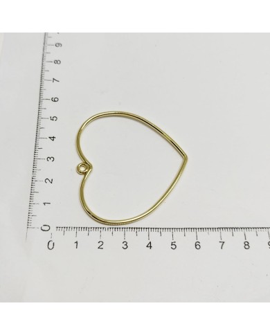 1 Adet Metal Kolye Ucu - Büyük Kalp