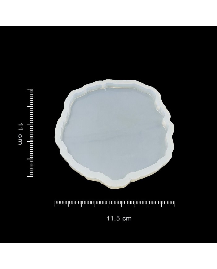 Tırtıklı Bardak Altı Reçine Epoksi Kalıp - Yuvarlak - B6