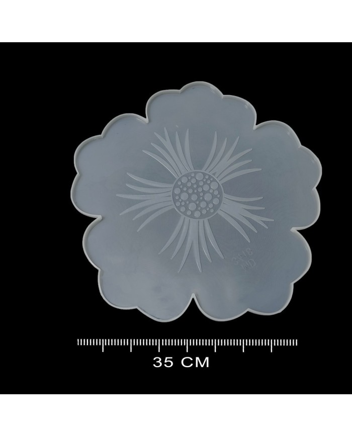 Epoksi ve Beton Silikon Kalıp - Desenli Büyük Çiçek -Kod:280