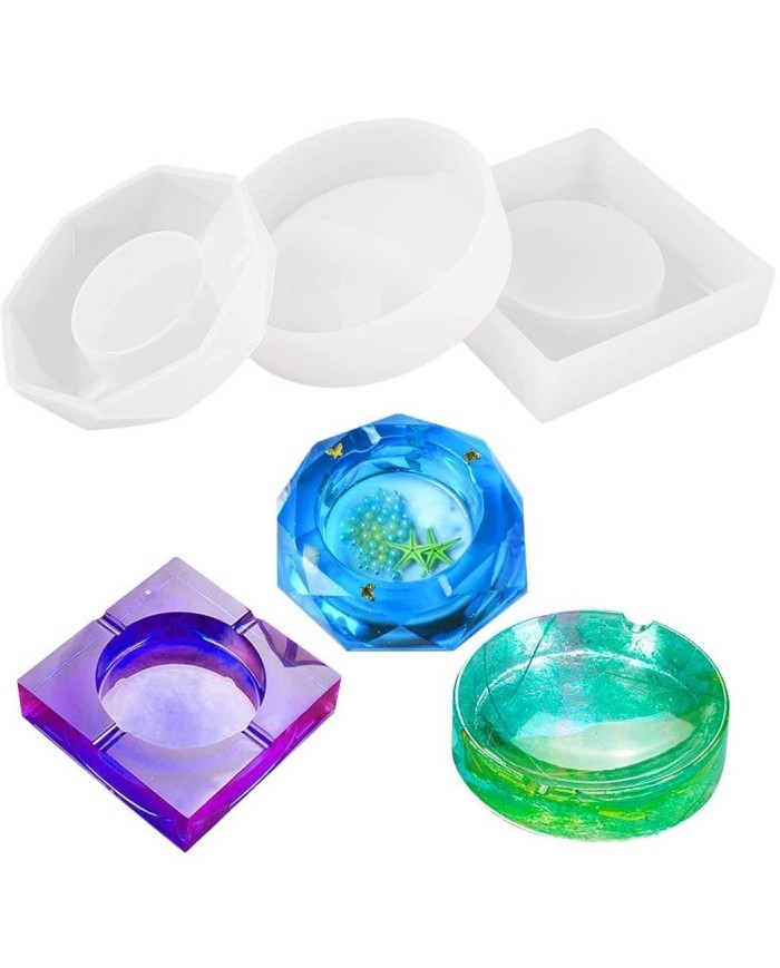 Tek Kişilik Efkar Küllüğü Beton ve Reçine Epoksi Yuvarlak 11cm -Kod:243