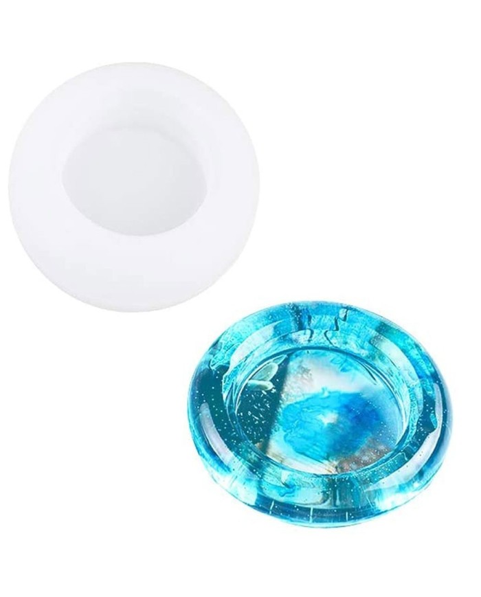 Tek Kişilik Efkar Küllüğü Beton ve Reçine Epoksi Yuvarlak 11cm -Kod:243