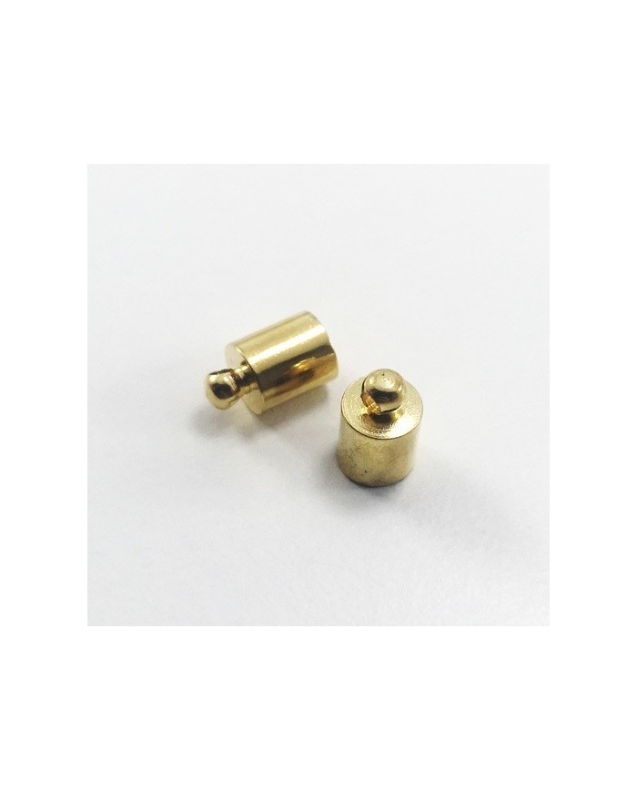 10 mm Huni Boncuk Kapak - Boncuk Şapkası - Gold - 10 Adet