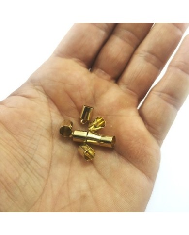 10 mm Huni Boncuk Kapak - Boncuk Şapkası - Gold - 10 Adet