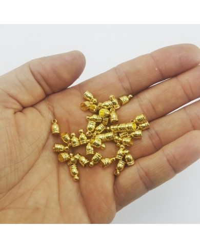 8mm Huni Boncuk Kapak - Gold - 50 Adet