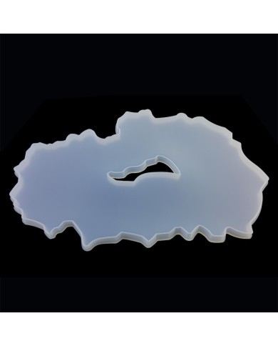 Tepsi Ortası Delik Kütük Modeli Epoksi Reçine ve Beton Silikon Kalıbı -Kod:341