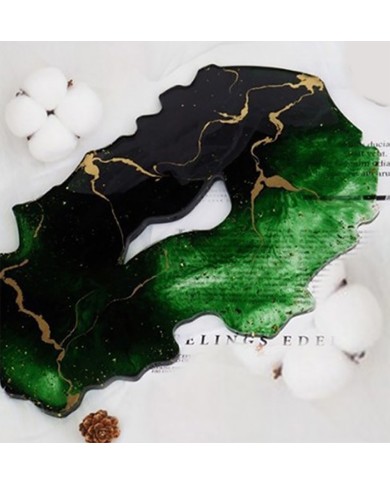 Tepsi Ortası Delik Kütük Modeli Epoksi Reçine ve Beton Silikon Kalıbı -Kod:341