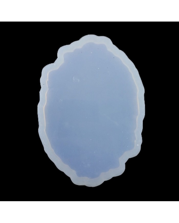 Bardak Altı Reçine Epoksi Kalıp - Oval Dalgalı - B16