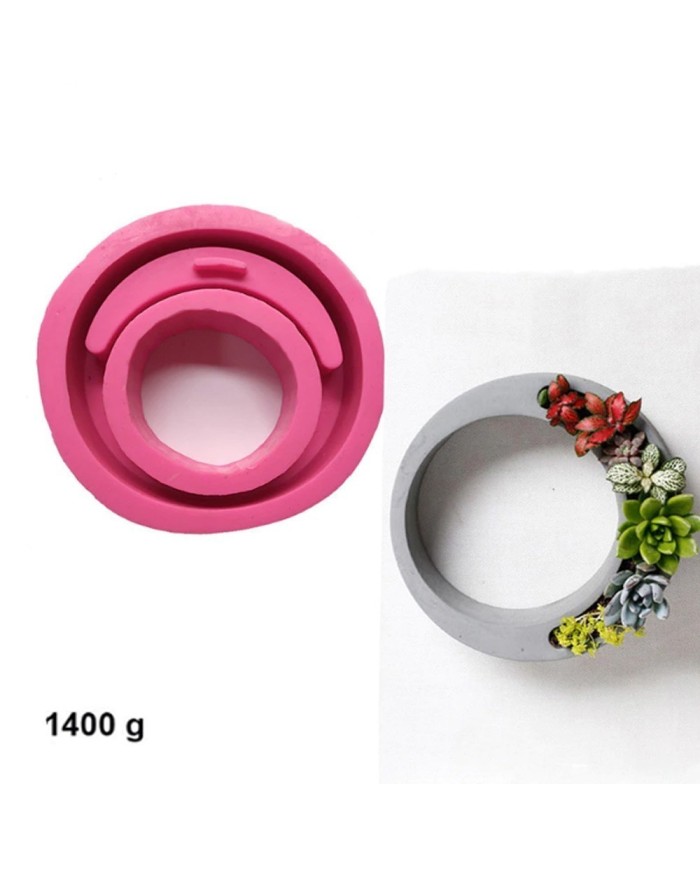 Beton Saksı Dekoratif Kalıbı - Yuvarlak