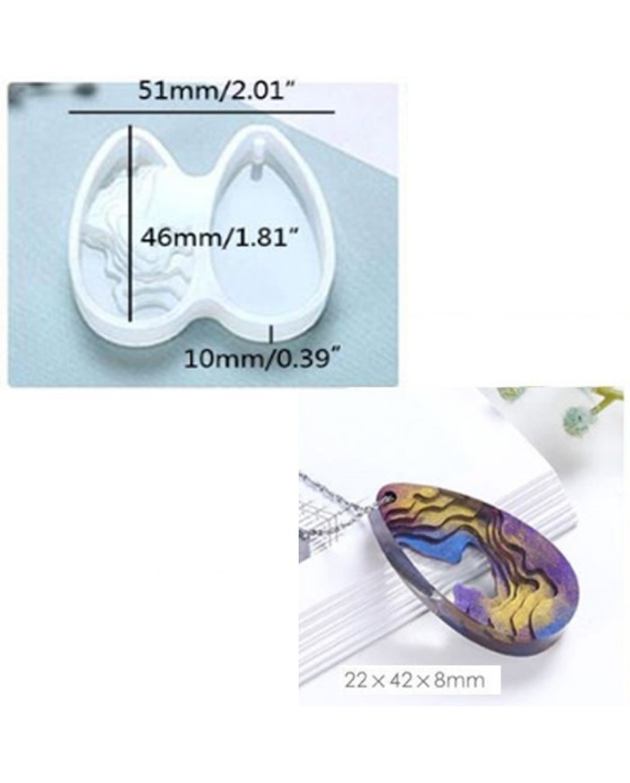 Kolye Reçine Epoksi Kalıbı - Damla -Kod:925