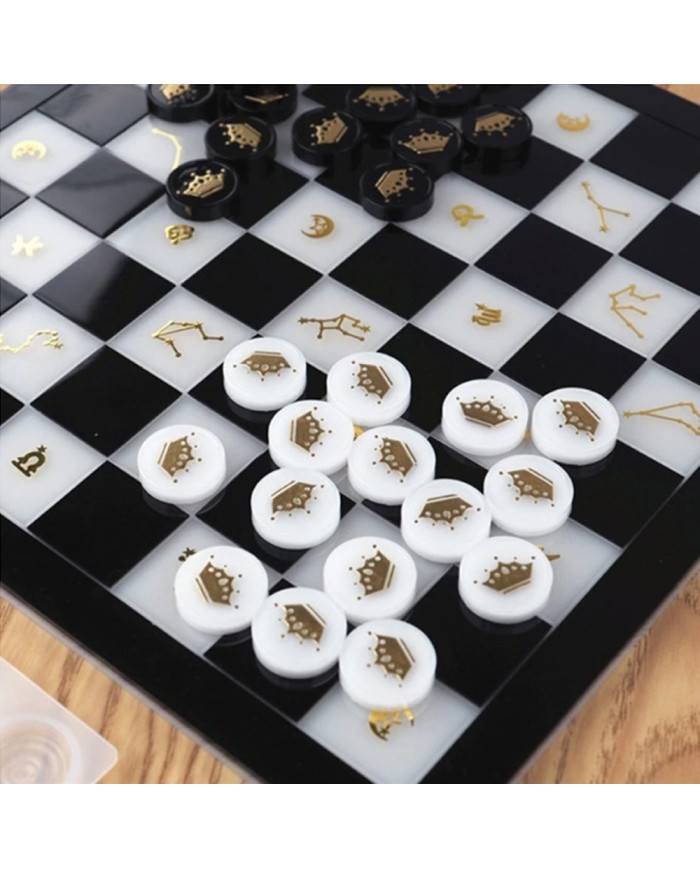 Dama Pulu Reçine Epoksi ve Beton Kalıbı -Kod:918