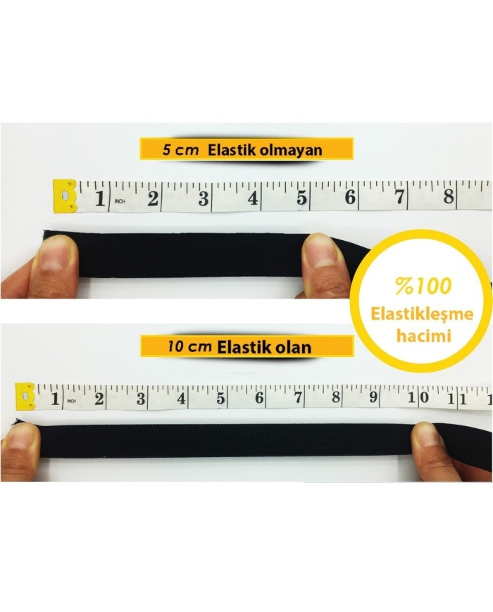 40mm Beyaz Dokuma Lastik - 3 Metre