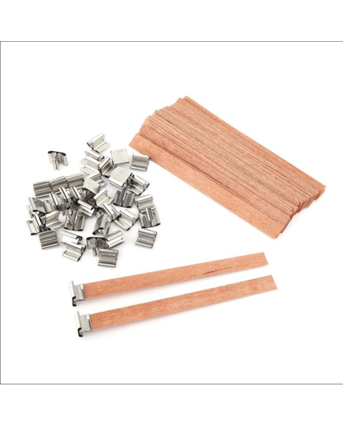 Ahşap Fitil -Ahşap Mum Fitili 25 Adet