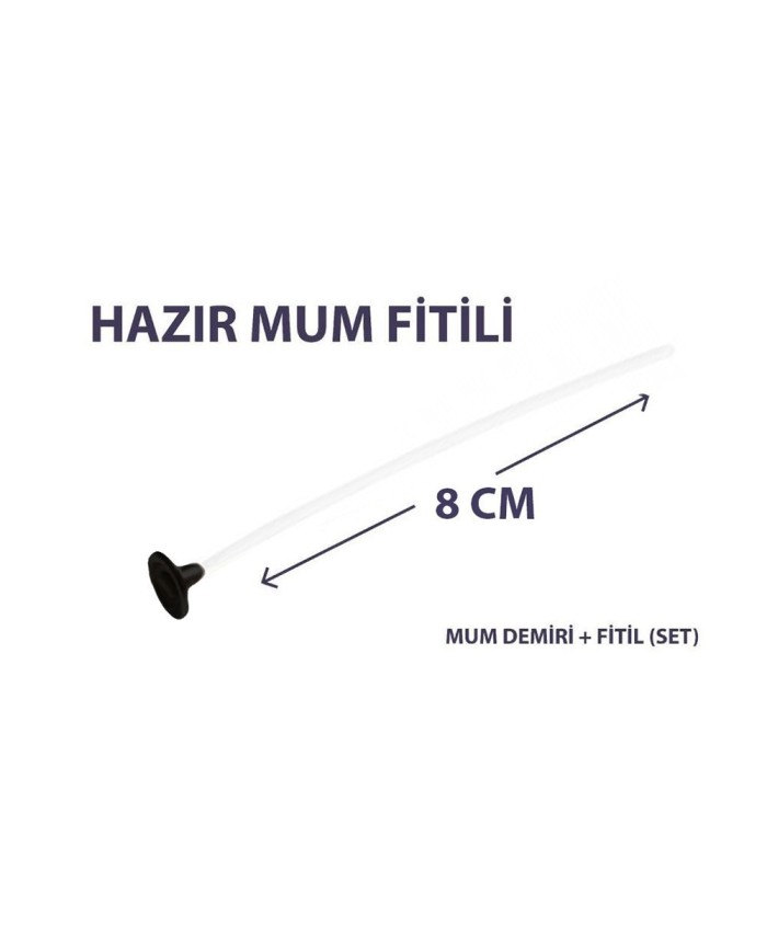 Mum Fitili Hazır Kopçalı 8 cm - 500 Adet