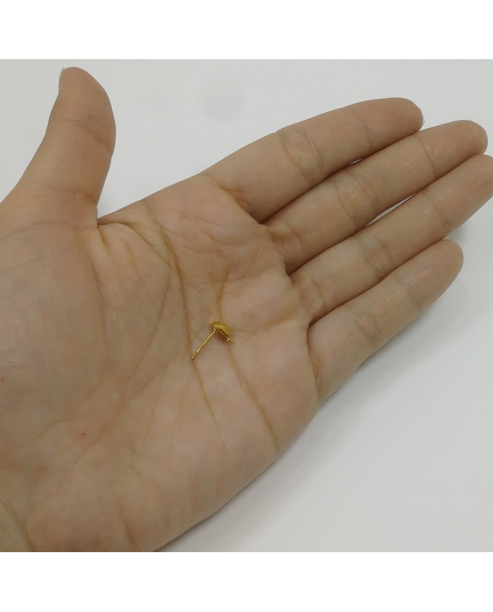 Küpe Çivisi Kapaklı - Gold 10 Adet