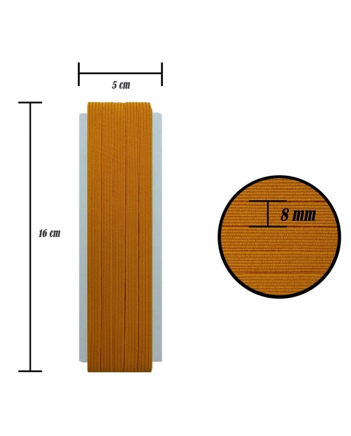 8 mm Turuncu Yassı Lastik - 10 Metre