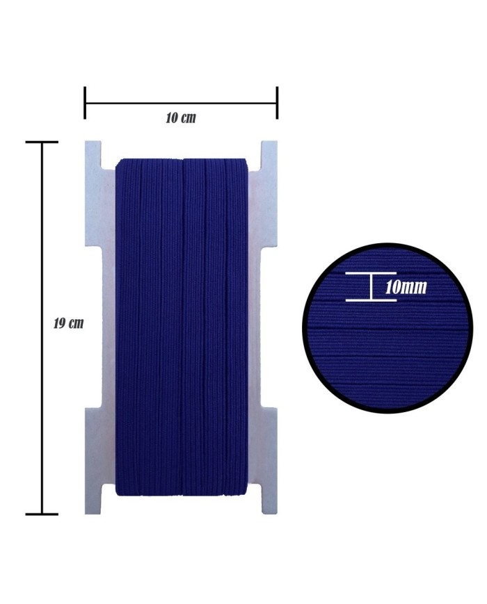 8 mm Lacivert Yassı Lastik - 50 Metre