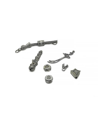 Tesbih Seti Gümüş Kılıç Figürü Model - 1 Set Tesbih Seti Gümüş Kılıç Figürü Model - 1 Set