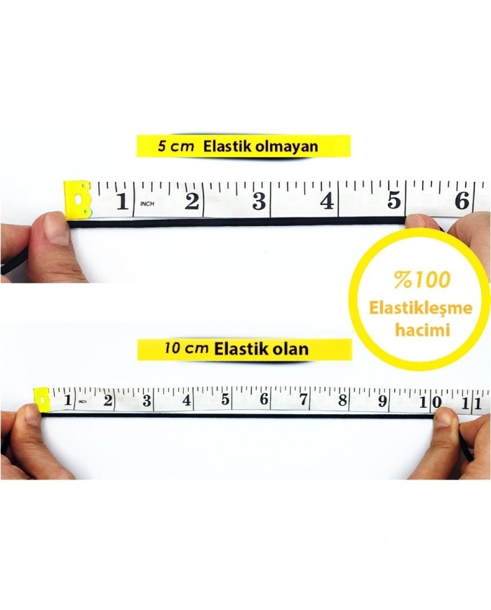 1.5 mm Şapka Lastik - 50 Metre Siyah Yuvarlak Lastik