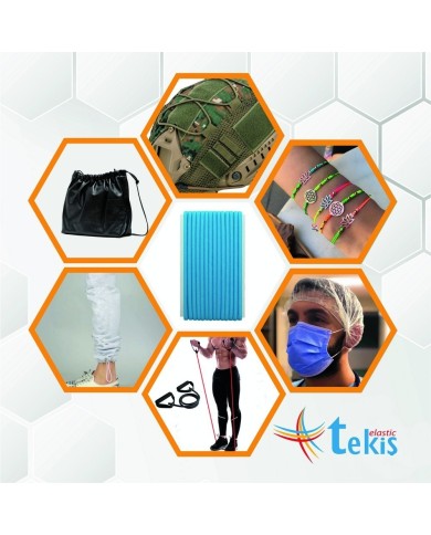 1.5 mm Şapka Lastik - 50 Metre Lacivert Yuvarlak Lastik