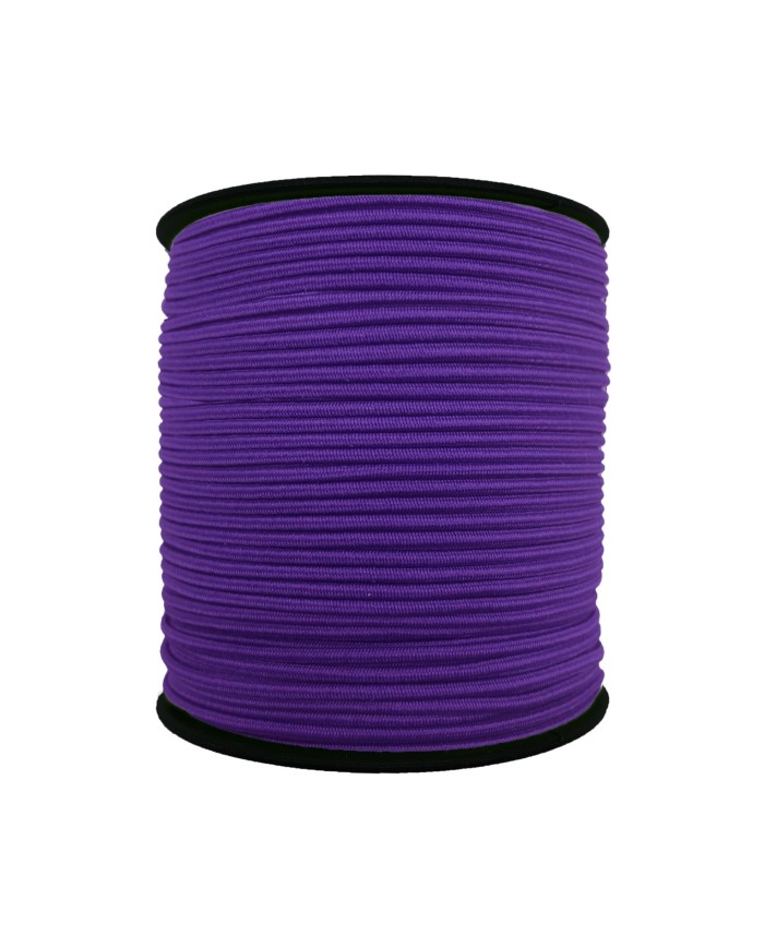 1.5 mm Şapka Lastik - 100 Metre Mor Yuvarlak Lastik