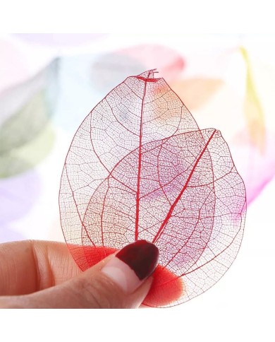 3 Adet - Kumaş Yaprak - Kırmızı