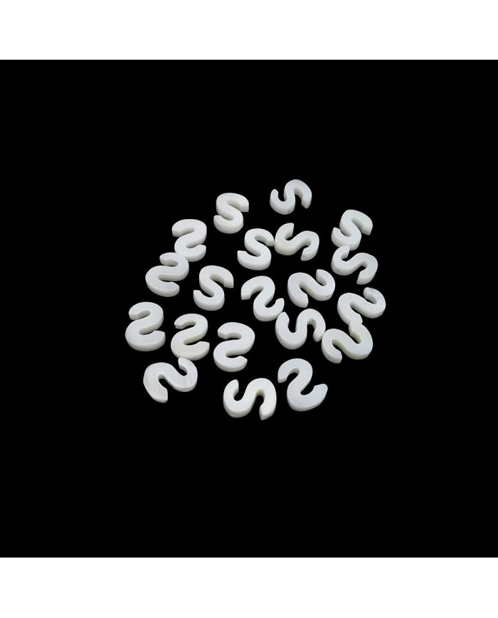 Doğal sedef taş Kolye Küpe Ucu - S HARF