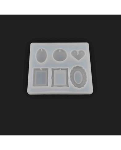 Reçine Epoksi Kalıbı - 6'li Kolye -Kod:971