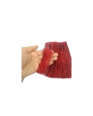 Kırmızı Simli İp Saçak - 1 Metre