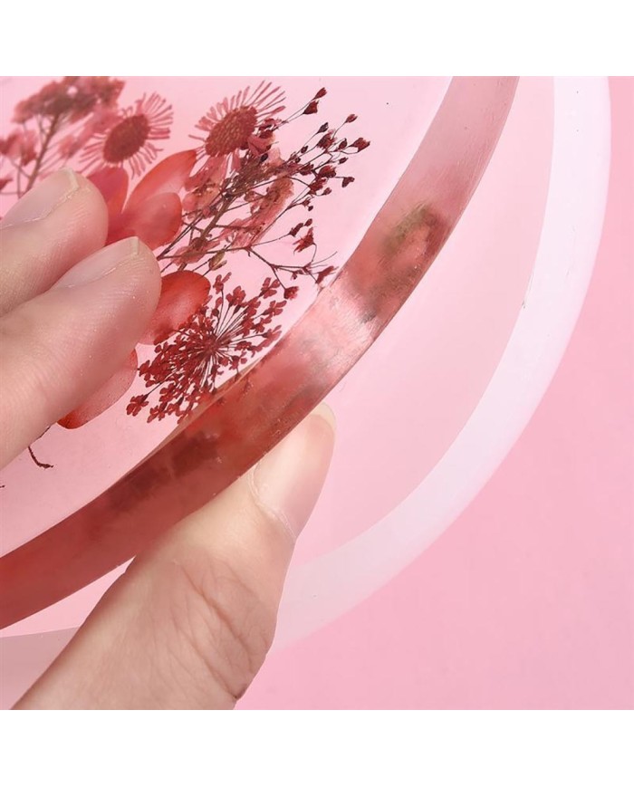 5 Adet Daire Model - Reçine Epoksi Kalıp 24 cm - T13