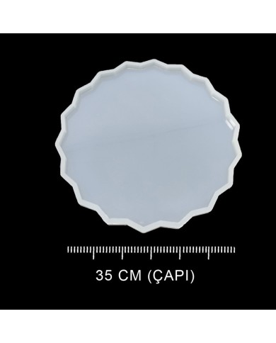 5 ADET Tepsi Güneş - Reçine Epoksi Kalıp - T3