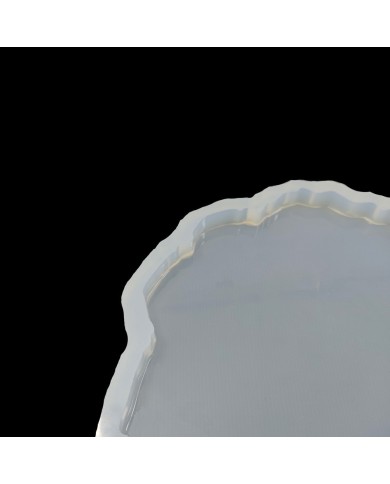 5 ADET Dalgalı Yuvarlak Bardak Altı - Reçine Epoksi Kalıp- B14