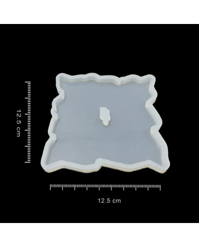 5 ADET Delikli Bardak Altı Reçine Epoksi Kalıp - Kare -B8