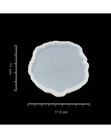 5 Adet Tırtıklı Bardak Altı Reçine Epoksi Kalıp - Yuvarlak - B6