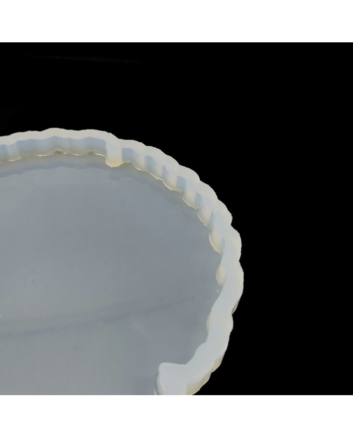 5 Adet Tırtıklı Yuvarlak Bardak Altı - Reçine Epoksi Kalıp - B1