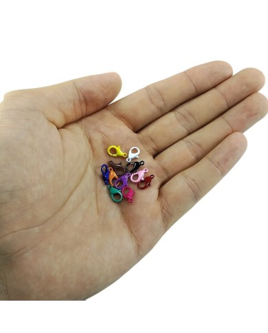 Mini Papağan Klips - Metal - 10 adet - Mix Renkler