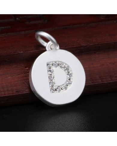 Taşlı Harf - Gümüş - D - 2 Adet Taşlı Harf - Gümüş - D - 2 Adet