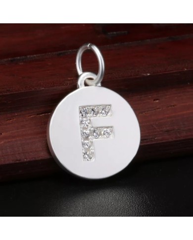 Taşlı Harf - Gümüş - F - 2 Adet Taşlı Harf - Gümüş - F - 2 Adet