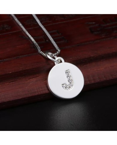 Taşlı Harf - Gümüş - J - 2 Adet