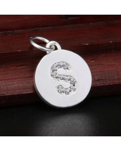 Taşlı Harf - Gümüş - S - 2 Adet Taşlı Harf - Gümüş - S - 2 Adet